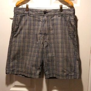 Nautica Blue Navy Plaid Shorts Men's Size 36